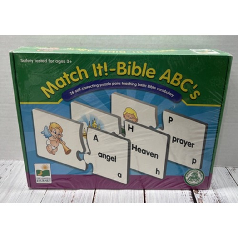 The Learning Journey Match It! Bible ABC's Puzzle Game 26 Pairs Sealed